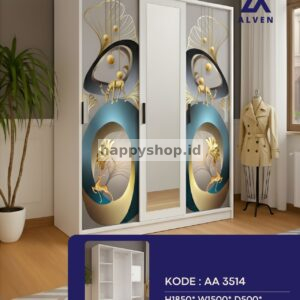 Lemari Besi 3 Pintu Modern